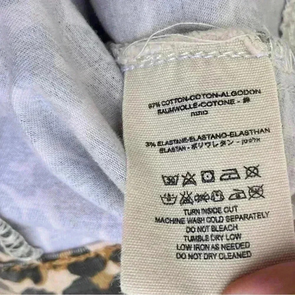 We The Free Animal Print Highrise Skinny Pants Jeggings Size 26 - Picture 14 of 14